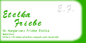 etelka friebe business card